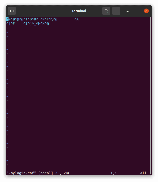 MySQL mysql_config_editor Screenshot