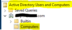 computers cluster AD OU