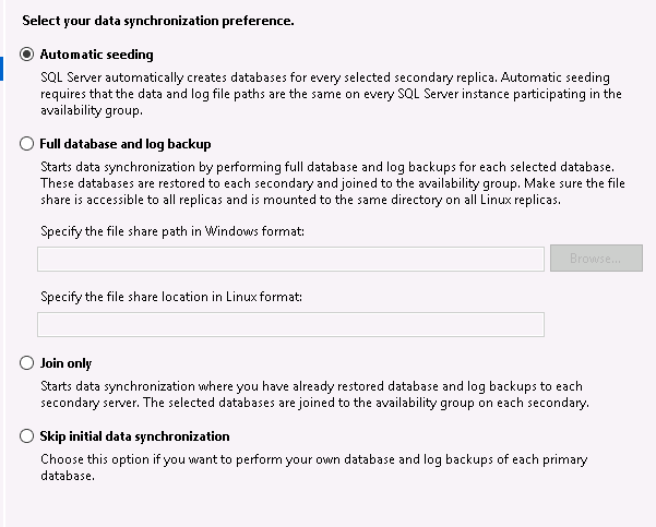 data synchronization preference