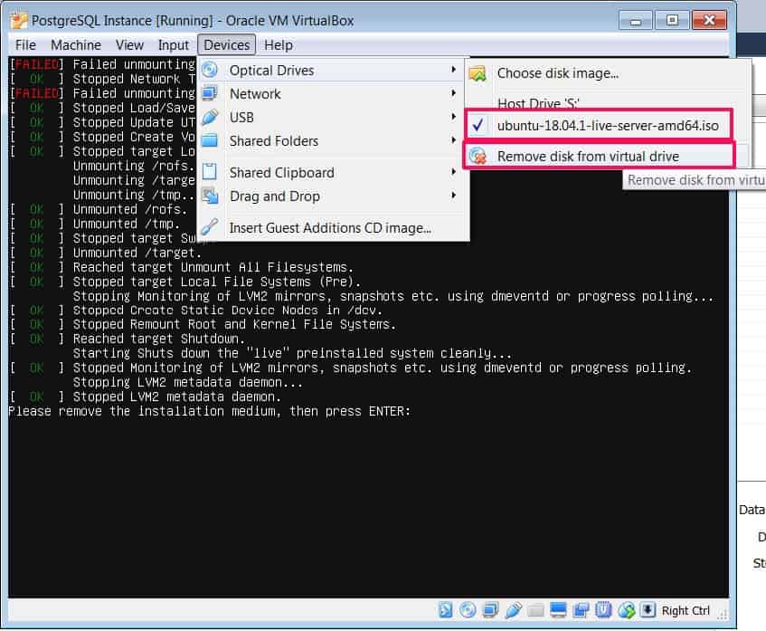 unable to unmount disk unable to unmount disk