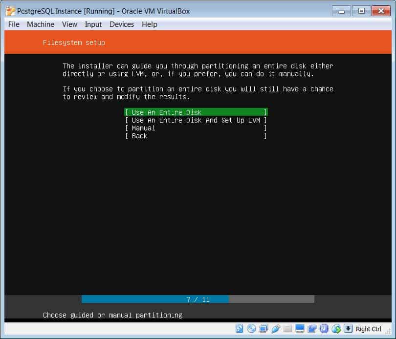 filesystem setup