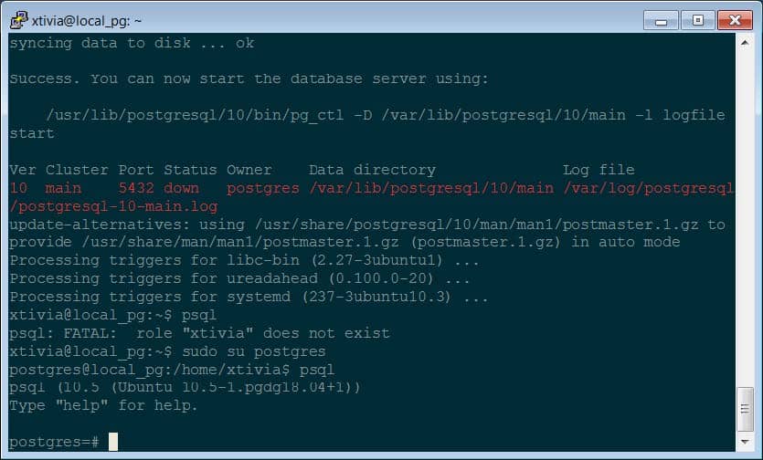 postgres user
