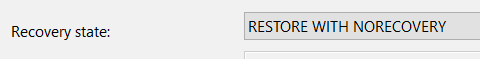 restore full backup