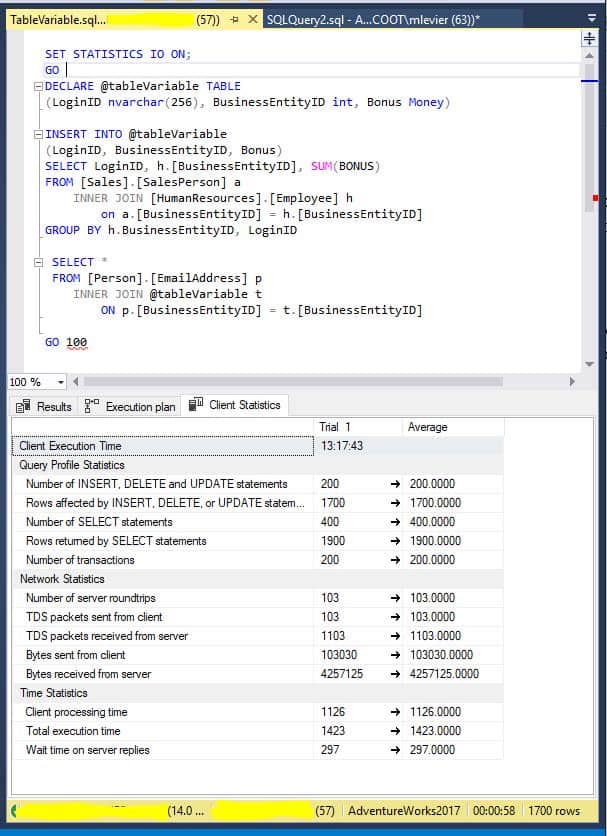 table variable
