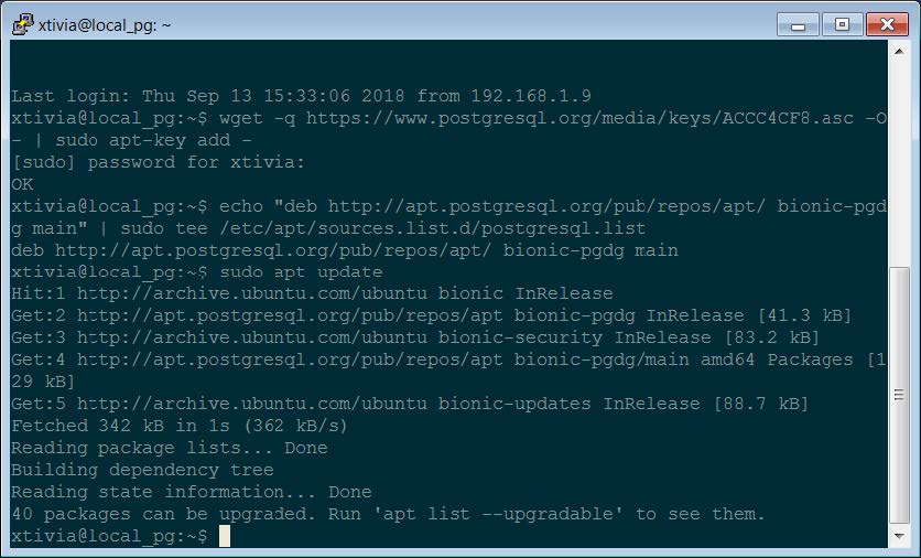 updating repositories
